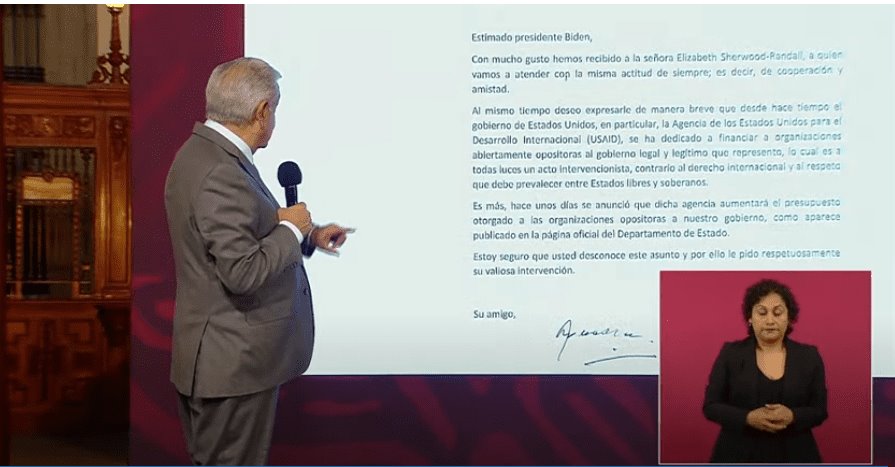 AMLO envía carta a Biden tras financiamiento a organizaciones