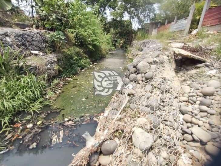 Preocupación en Moloacán por muros en arroyo Nexmegata
