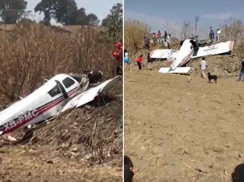Se desploma avioneta en Cholula, Puebla (+Video)