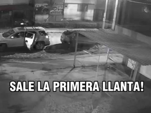 Hampa reina en Xalapa, video revela robo de neumáticos en menos de 5 minutos