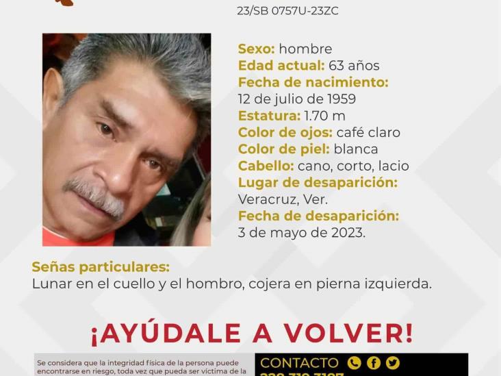 Buscan a don Jesús Padrón Rico, desapareció en Veracruz