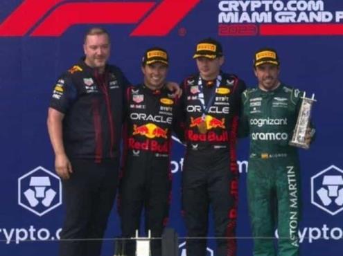 ¡Checo se quedó cerca!, Verstappen se lleva el Miami GP