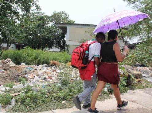 ¡Lamentable! De escuela a basurero; vecinos piden recuperar espacio en la Acosta Lagunes