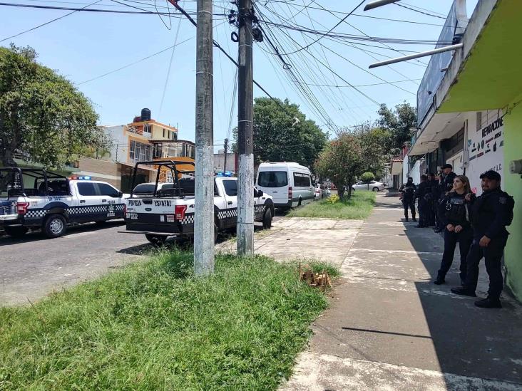 Despliegue policial por supuesto levantón en avenida Américas, en Xalapa