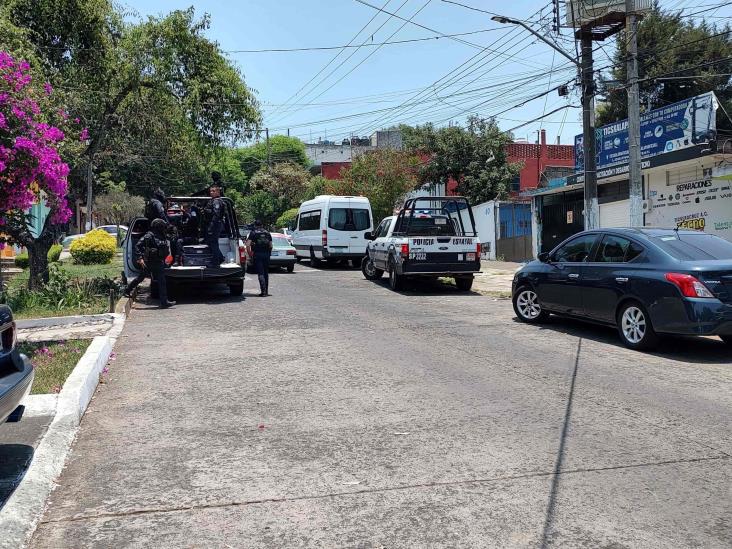 Despliegue policial por supuesto levantón en avenida Américas, en Xalapa