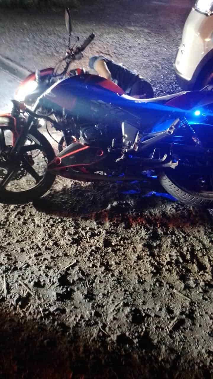 Herido, motociclista tras derrapar en Cardel