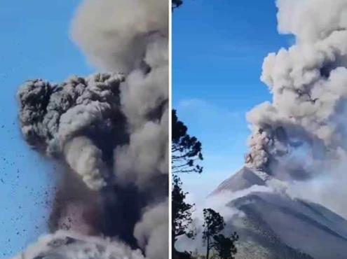 Suspenden clases en 22 municipio de Puebla por cenizas del volcán Popocatépetl