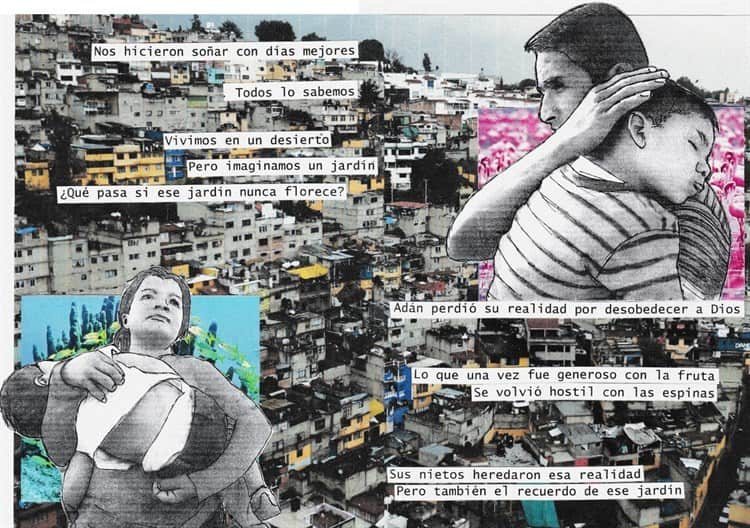 Haciendo collages busca crear conciencia en la sociedad