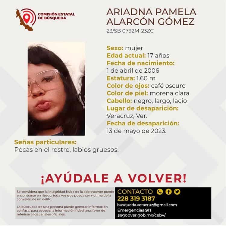 Desaparece joven de 17 años en Veracruz