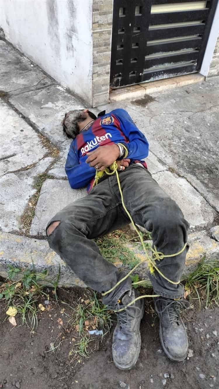 Amarran a presunto ratero de cables en Río Medio 2, Veracruz