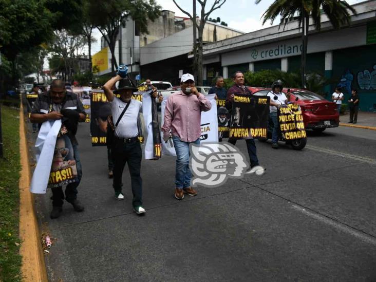 Protestan en Xalapa contra elementos de la SSP por violencia y abuso de autoridad