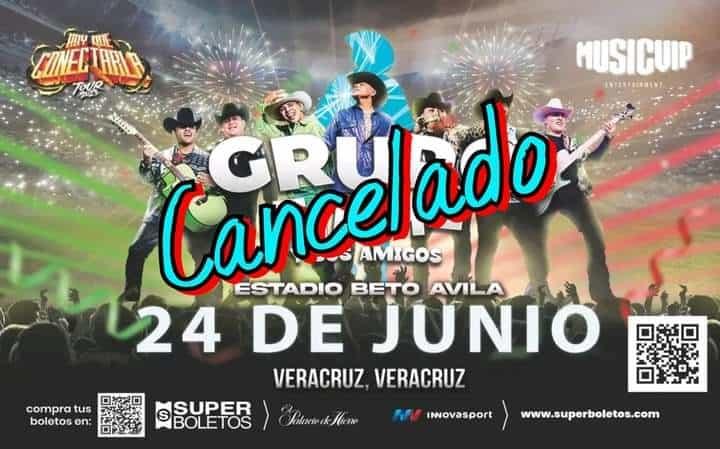 Cancelan concierto de Grupo Firme en Veracruz