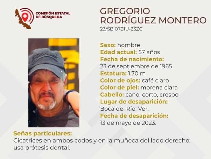 Gregorio Rodríguez lleva 4 días desaparecido en Boca del Río