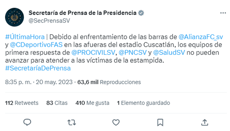 ¡Tragedia! Estampida humana deja muertos dentro del Estadio Cuscatlán en El Salvador