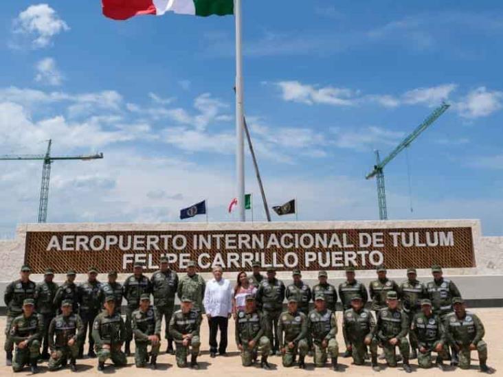 Supervisa AMLO tramo 5 del Tren Maya y Aeropuerto Felipe Carrillo Puerto en Tulum