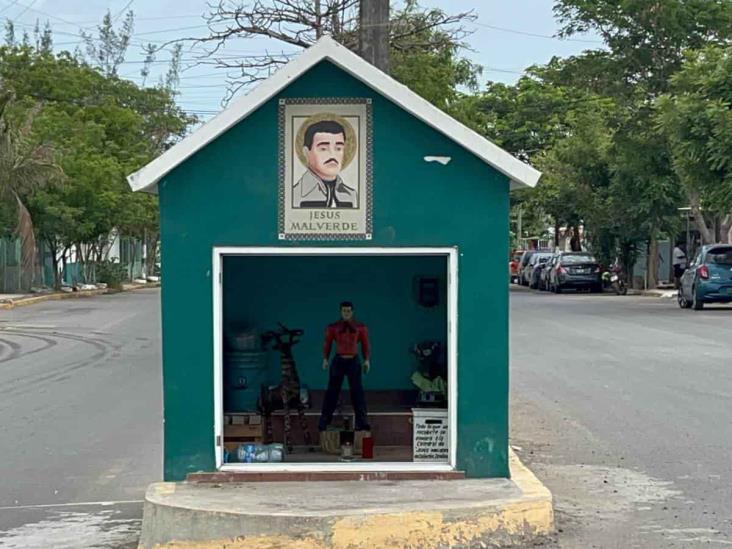 Santo del narco en calles de Veracruz: capilla a Jesús Malverde despierta curiosidad y controversia