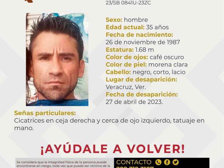 Buscan a José Arturo Juárez en Veracruz, lleva más de un mes desaparecido