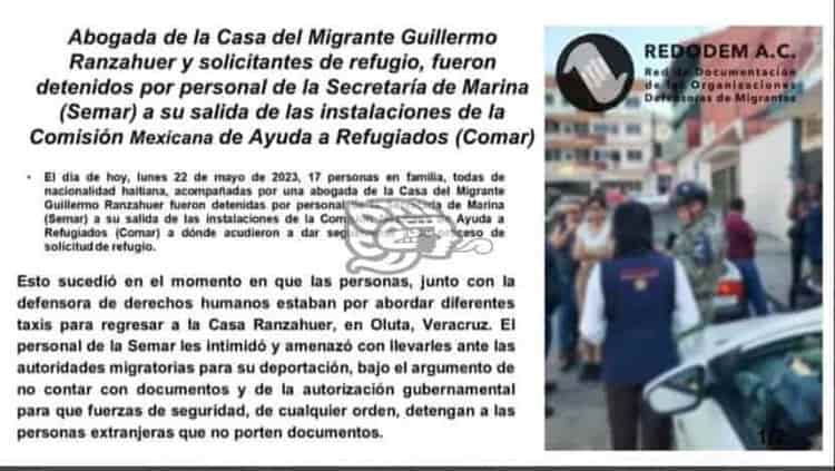 Migrantes denuncia racismo institucional de Semar en sur de Veracruz