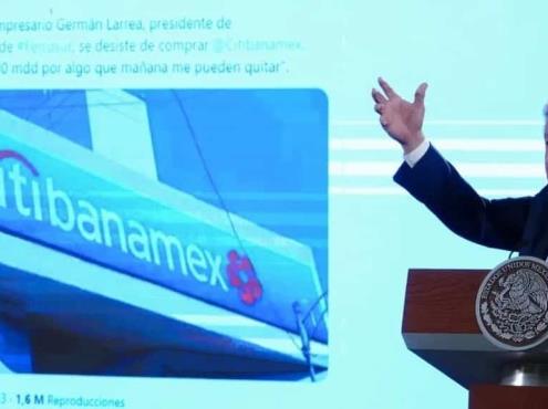 “Si Larrea no compra Banamex, no se acaba el mundo”, dice López Obrador