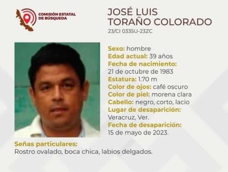 Buscan a José Luis Toraño, desapareció en Veracruz hace 9 días