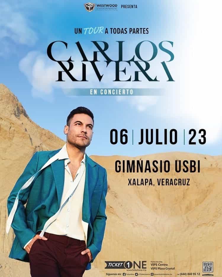 Carlos Rivera anuncia concierto en Xalapa; aquí los detalles