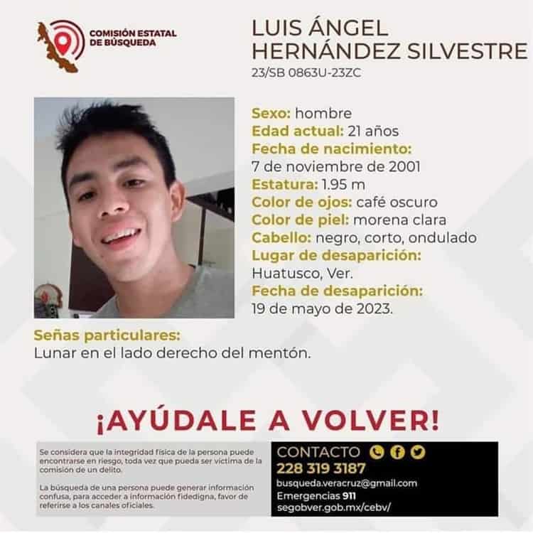 Desaparece joven en Huatusco; piden el apoyo para localizarlo