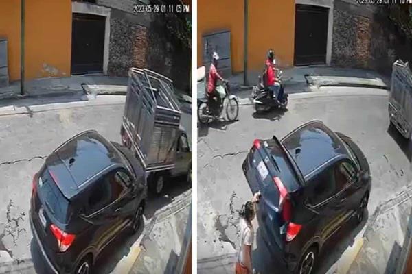 Conductor impacta camioneta estacionada en Misantla; se dio a la fuga