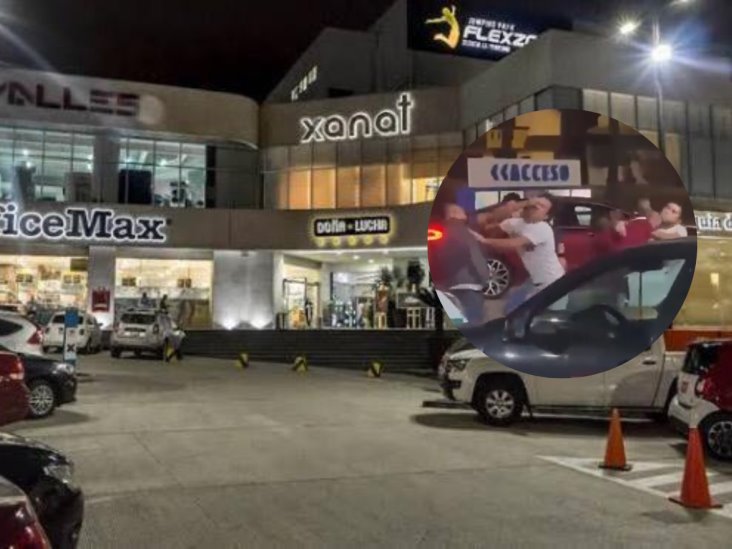 Plaza sin ley en Xalapa, estacionamiento se vuelve campo de batalla (+Video)