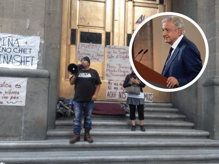 Llama AMLO a sostener plantón contra el Poder Judicial