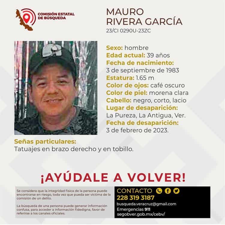 Desaparece hombre en el municipio de La Antigua, Veracruz