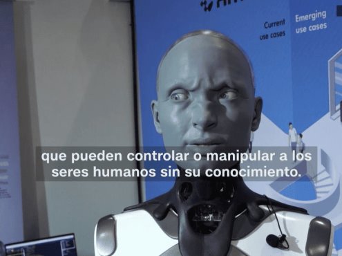 Robot advierte de peligros por uso de Inteligencia Artificial