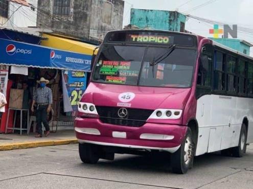 Por baja afluencia de pasajeros, podrían suspender rutas reabiertas en Coatzacoalcos
