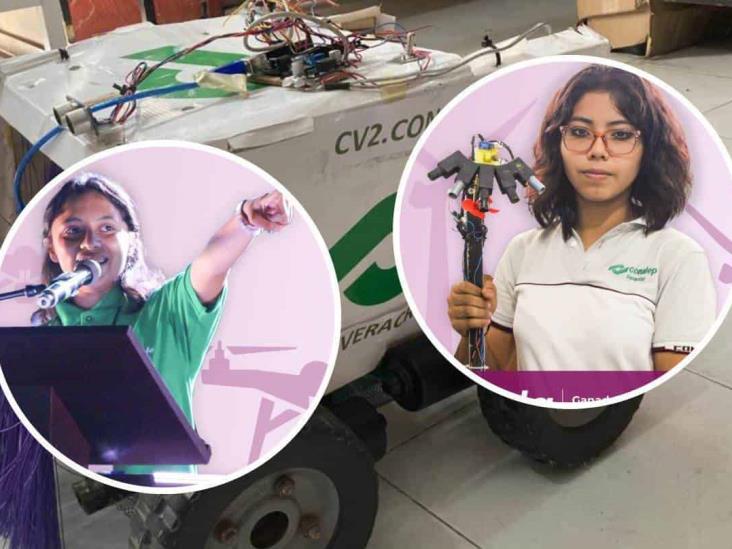 CONALEP Veracruz: Valeria y Amanda, niñas prodigio en Club de Robótica