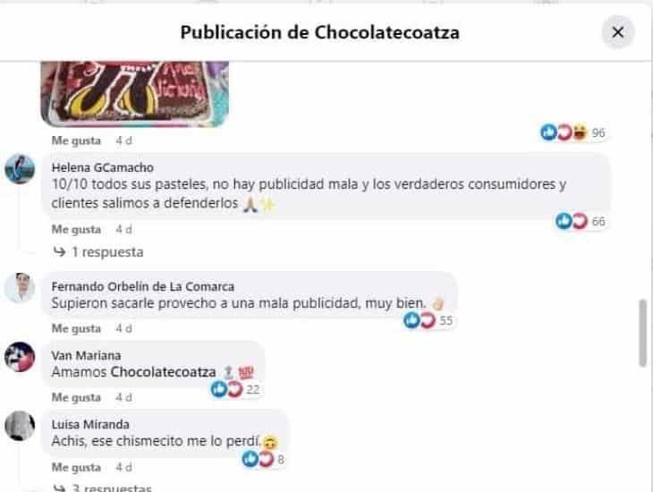 Tras polémica, clientes defienden a pastelería Chocolate
