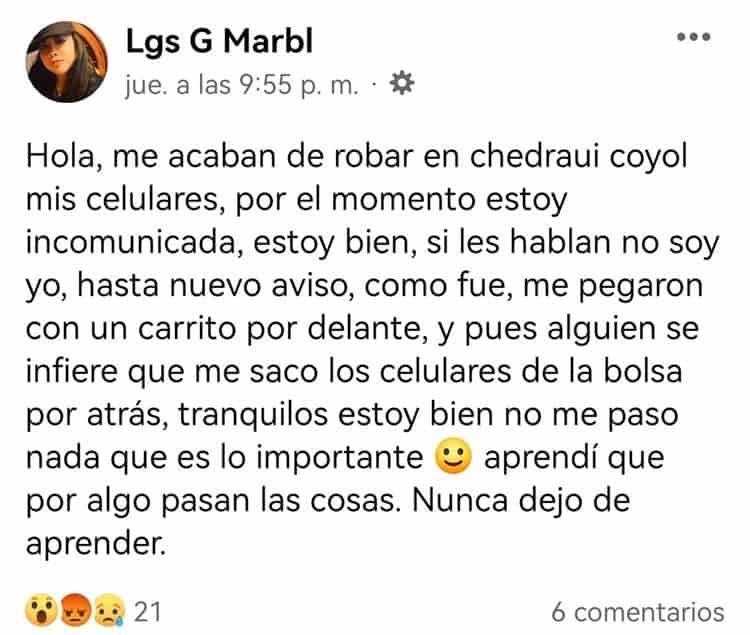 ¡Atento! Así roban celulares en centro comercial de Veracruz