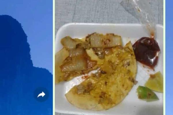 Paga 100 pesos por 3 tacos y le mandan pura cebolla en restaurante de Veracruz