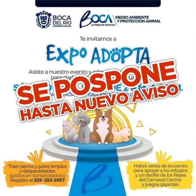 Expo Adopta cambia de fecha en Boca del Río