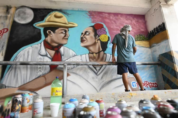 Con murales, buscan embellecer Centro Histórico de Veracruz
