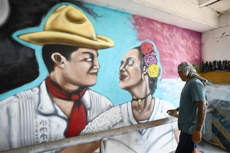 Con murales, buscan embellecer Centro Histórico de Veracruz