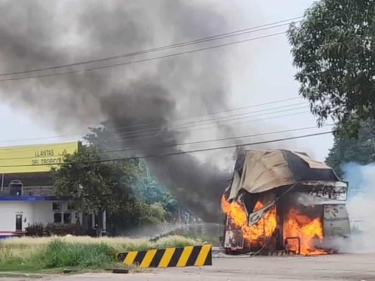 Incendio en estación de gas en Tierra Blanca deja 2 heridos