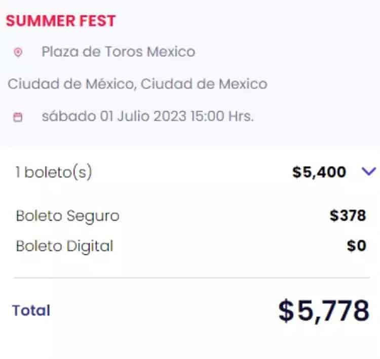 ¿Pues qué regalan? Ticketmaster cobra hasta 800 pesos extra por boletos del Corona Capital