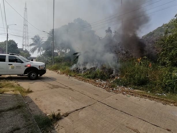 Se registra nuevo incendio de pastizales en Coatzacoalcos