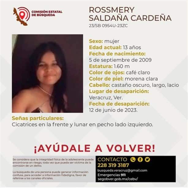 Rossmery Saldaña, de 13 años, está desaparecida en Veracruz