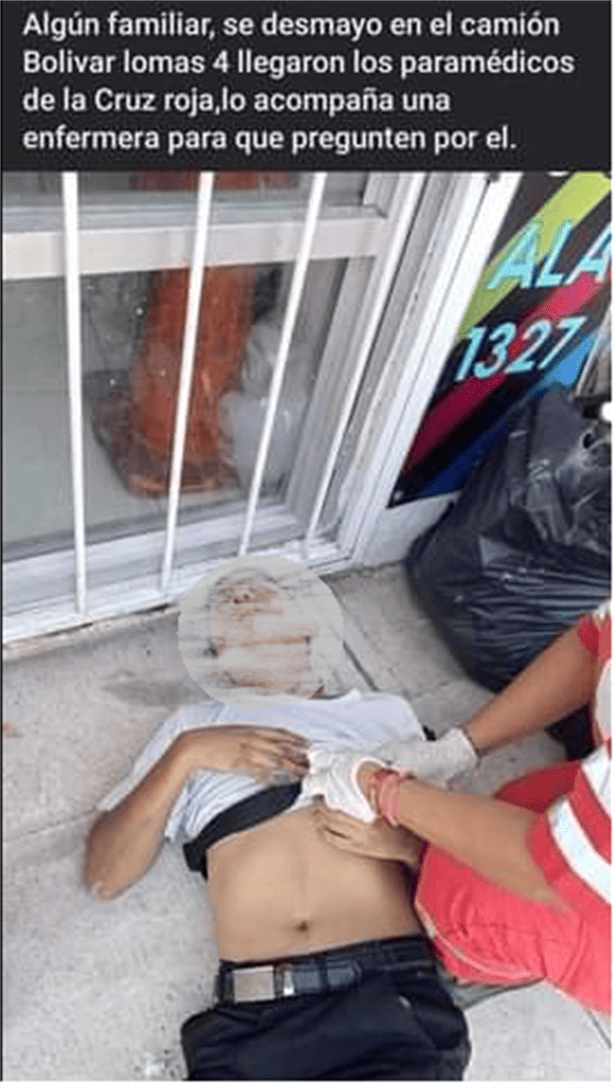 Otra víctima del calor; se desmaya dentro de un camión en Veracruz