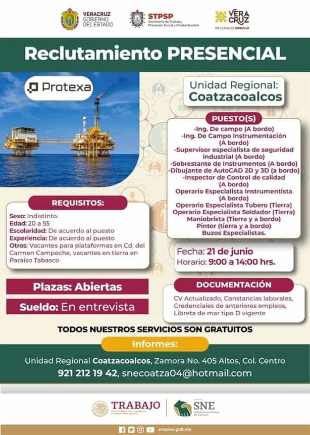 Empresas del sector industrial buscan personal en el sur de Veracruz