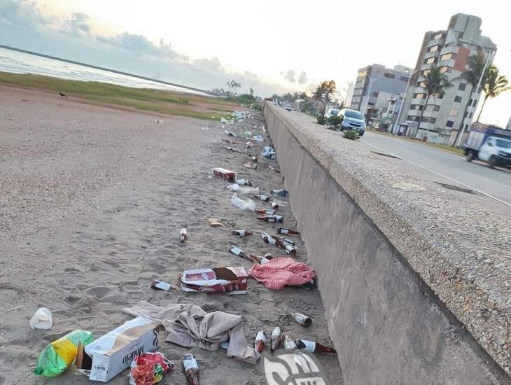 ¿Cuánta basura se genera en un fin de semana en el malecón de Coatzacoalcos?