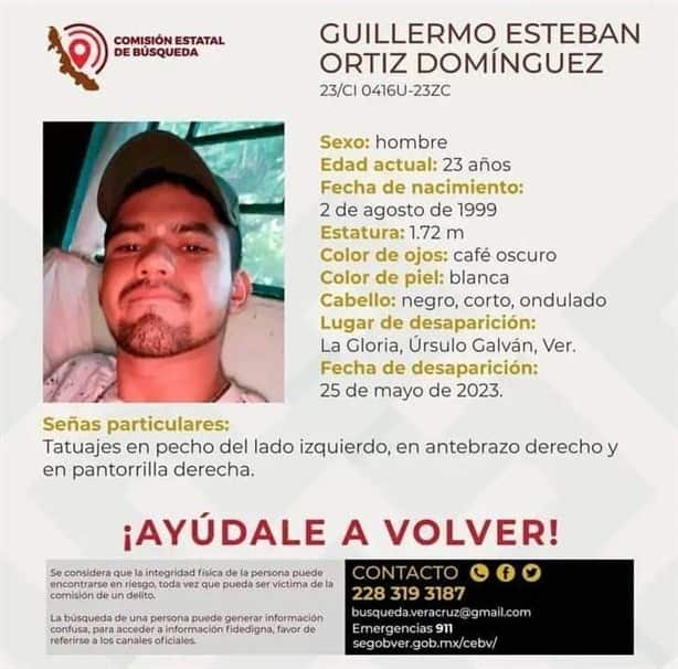 Guillermo Esteban cumplirá un mes desaparecido en La Gloria, Úrsulo Galván