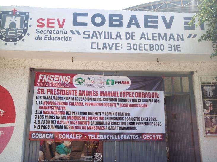 Por paro, se quedan sin clases más de 6000 alumnos de Cobaev