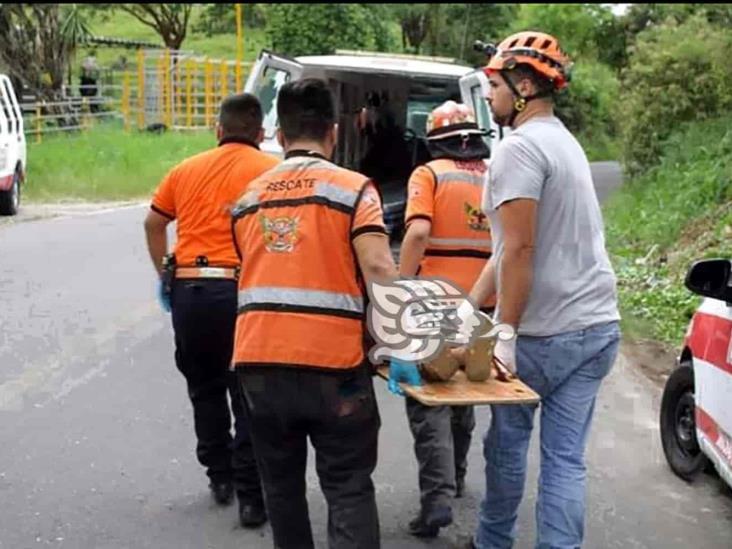 Menor resulta herida en accidente de moto en carretera Misantla-Xalapa