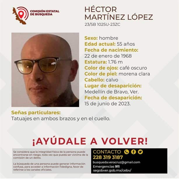 Héctor Martínez desapareció en Medellín; su familia lo busca